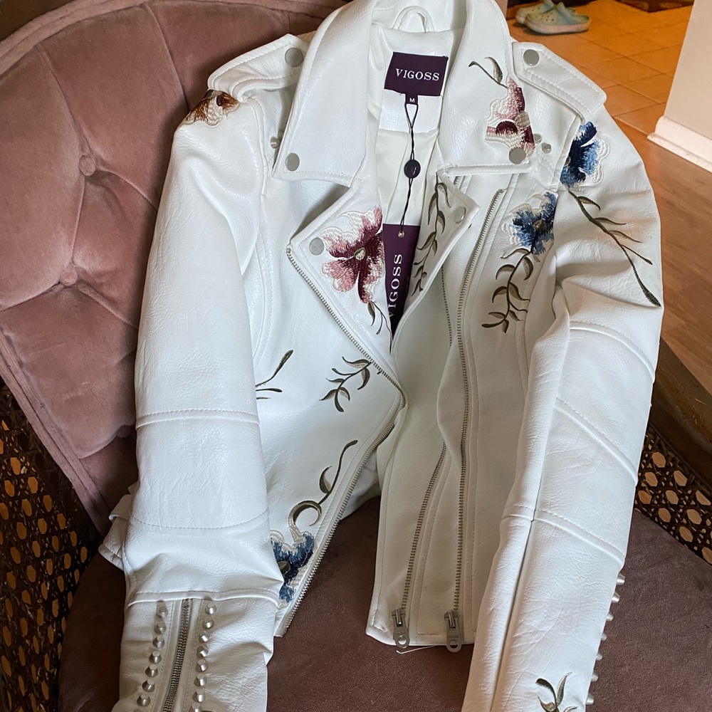 Boho Faux Leather Jacket 🌸